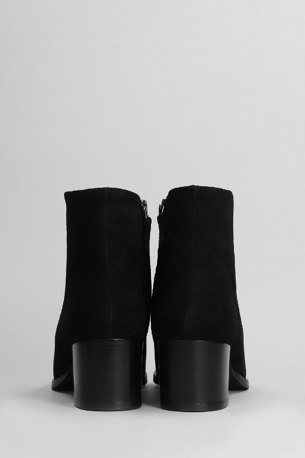 Deliberti Julie Dee Tronchetti Tacco Alto In Camoscio Nero Cod. 406779 - Deliberti The Luxury Shopping
