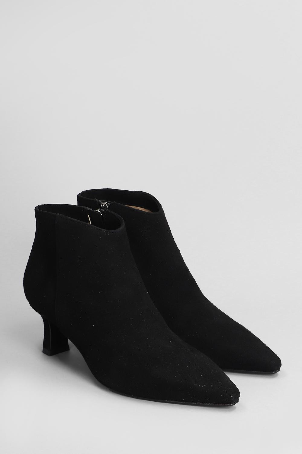Deliberti Julie Dee Tronchetti Tacco Alto In Camoscio Nero Cod. 406824 - Deliberti The Luxury Shopping
