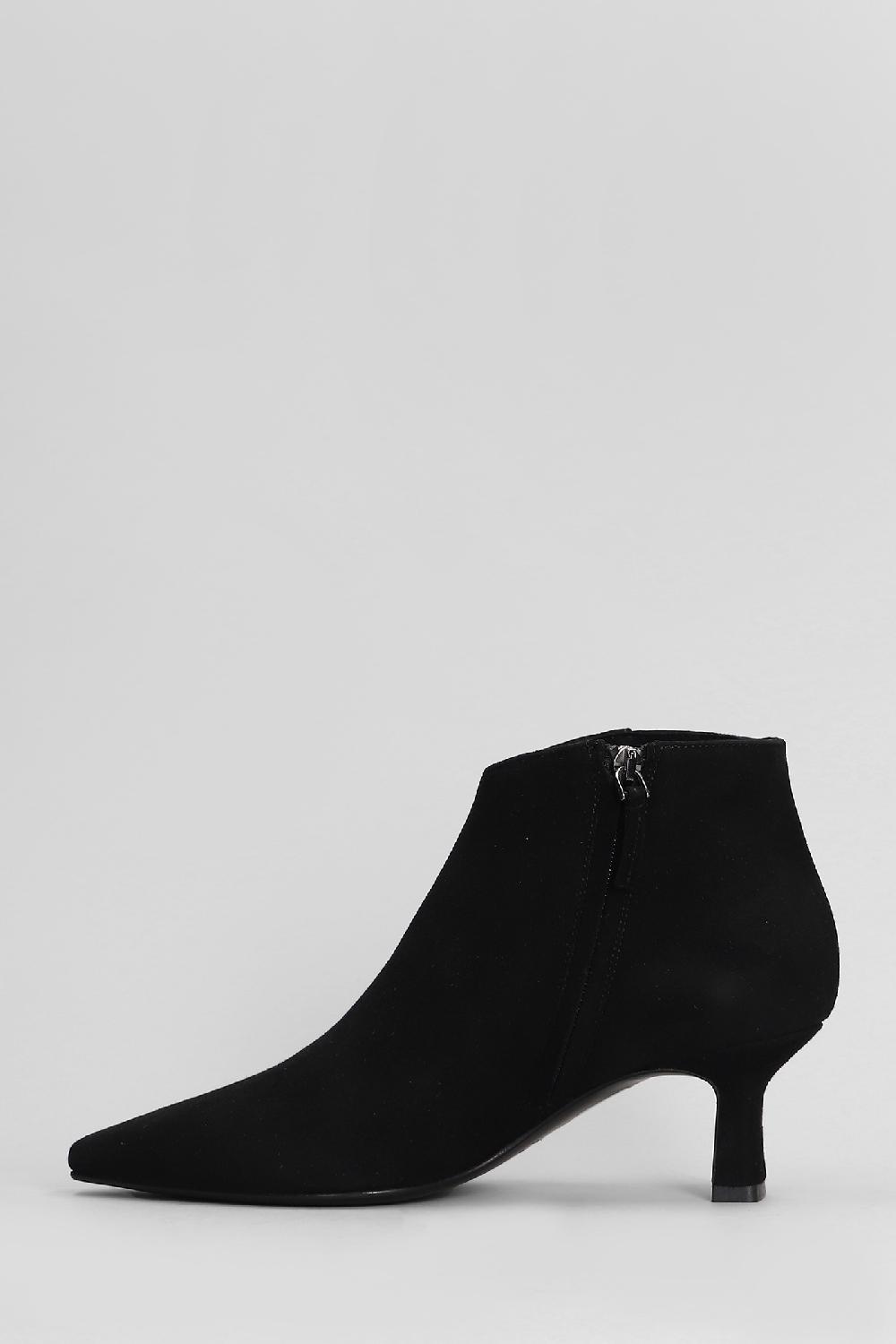 Deliberti Julie Dee Tronchetti Tacco Alto In Camoscio Nero Cod. 406824 - Deliberti The Luxury Shopping