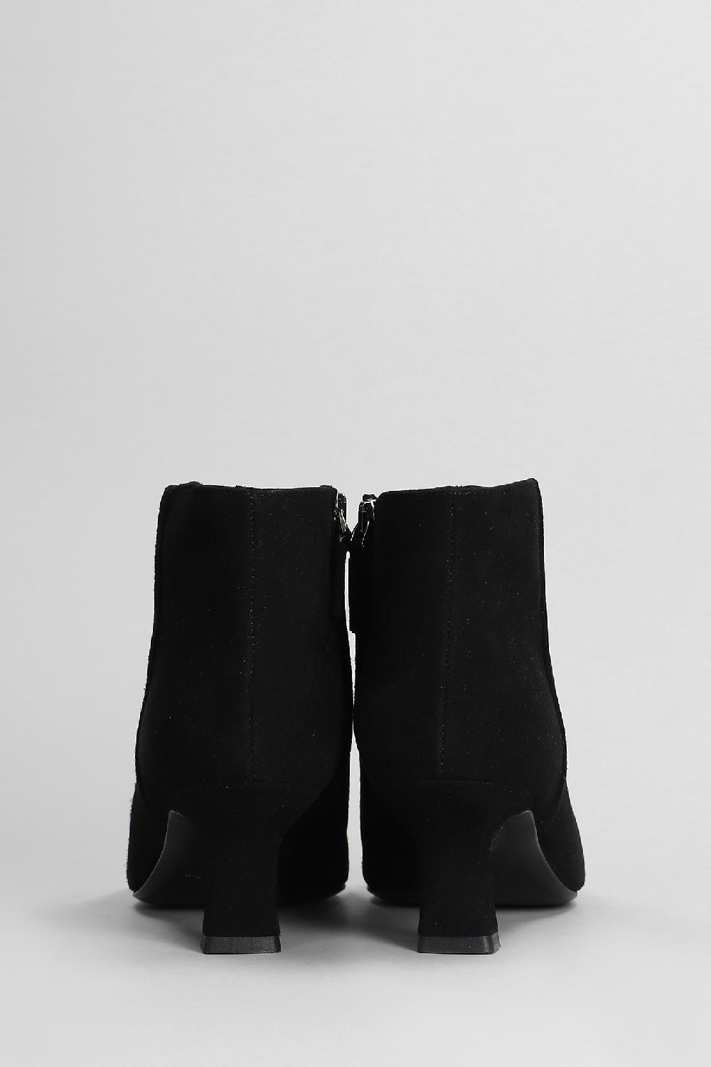 Deliberti Julie Dee Tronchetti Tacco Alto In Camoscio Nero Cod. 406824 - Deliberti The Luxury Shopping