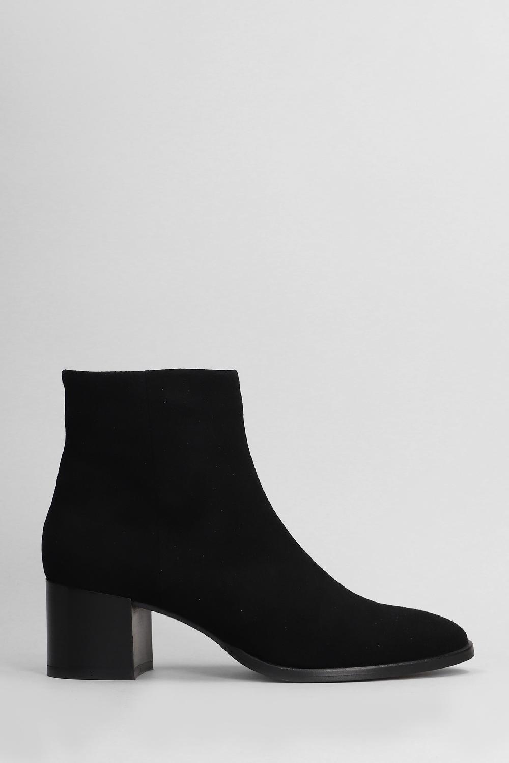 Deliberti Julie Dee Tronchetti tacco alto in camoscio nero cod. 406779 - Deliberti The Luxury Shopping
