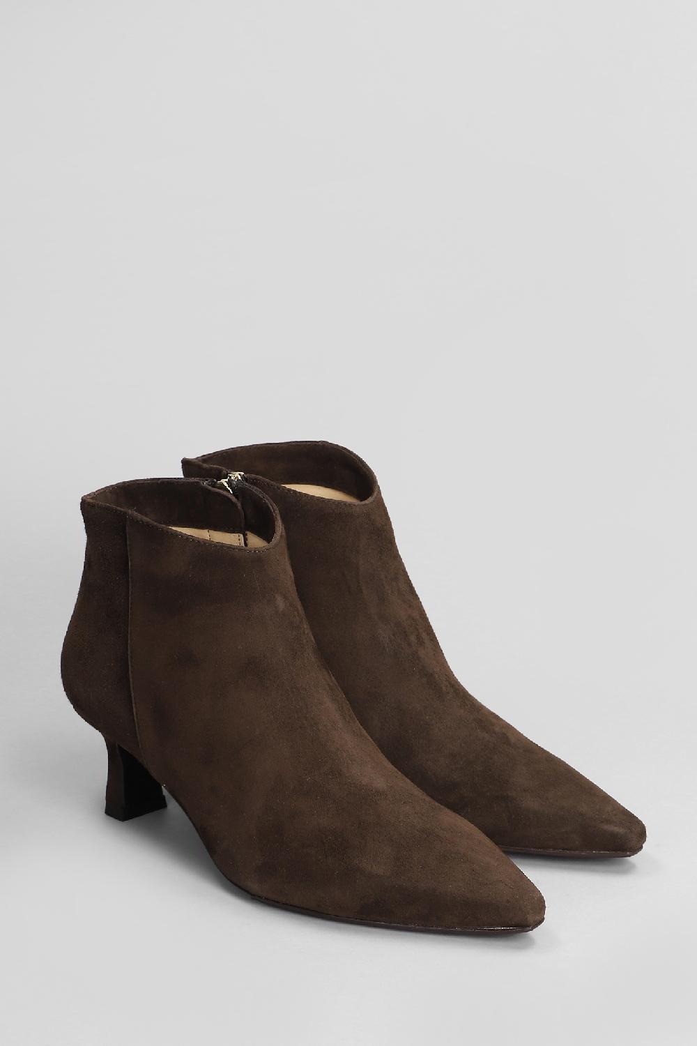 Deliberti Julie Dee Tronchetti Tacco Alto In Camoscio Testa Di Moro Cod. 407299 - Deliberti The Luxury Shopping