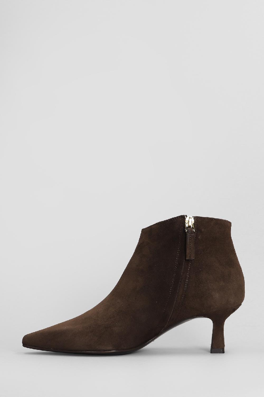 Deliberti Julie Dee Tronchetti Tacco Alto In Camoscio Testa Di Moro Cod. 407299 - Deliberti The Luxury Shopping
