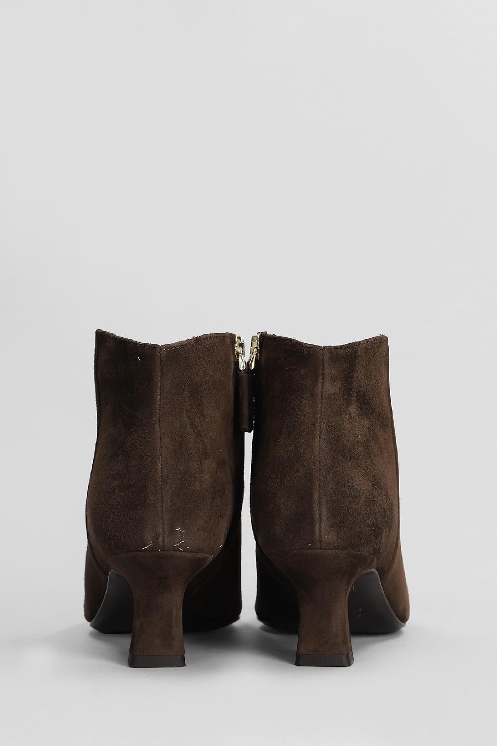 Deliberti Julie Dee Tronchetti Tacco Alto In Camoscio Testa Di Moro Cod. 407299 - Deliberti The Luxury Shopping