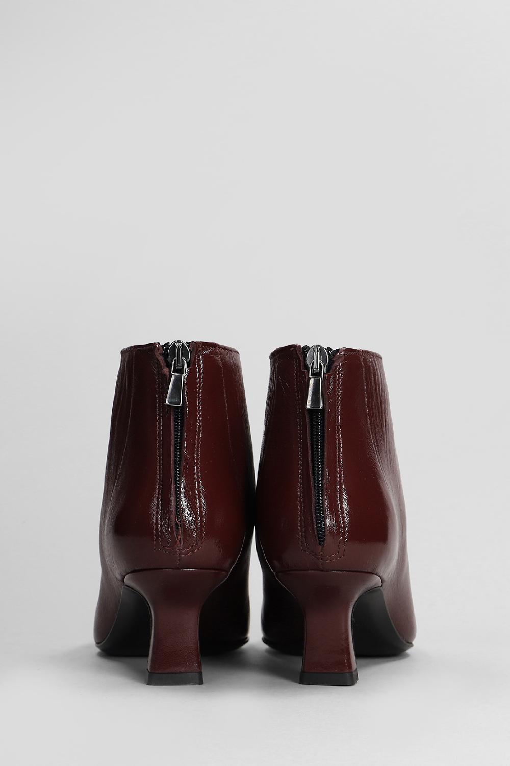 Deliberti Julie Dee Tronchetti Tacco Alto In Pelle Bordeaux Cod. 409071 - Deliberti The Luxury Shopping