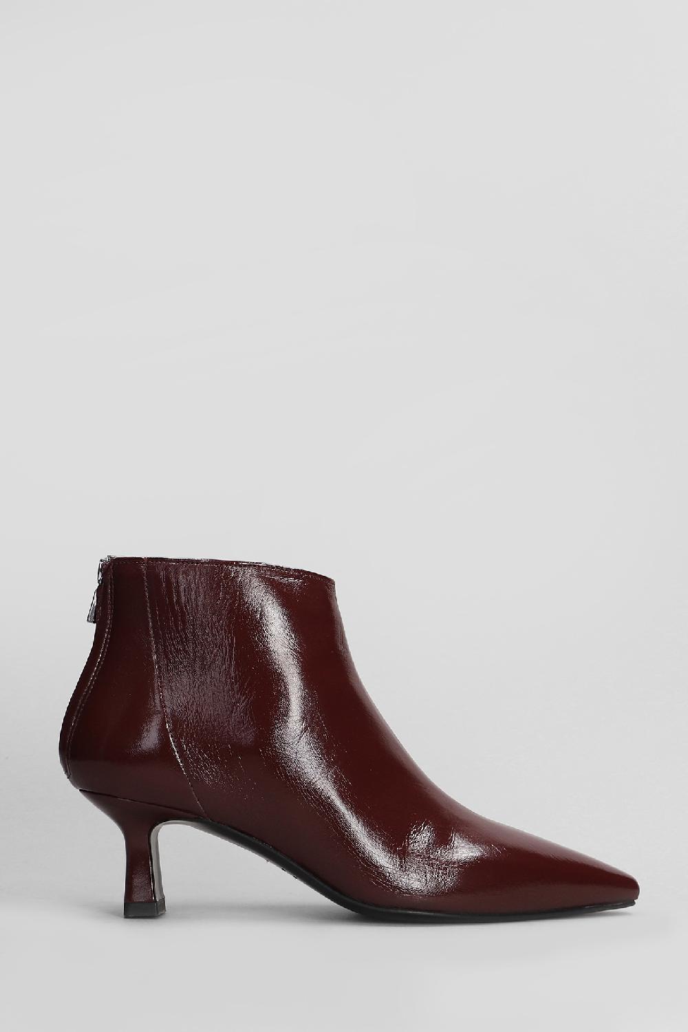 Deliberti Julie Dee Tronchetti tacco alto in pelle bordeaux cod. 409071 - Deliberti The Luxury Shopping
