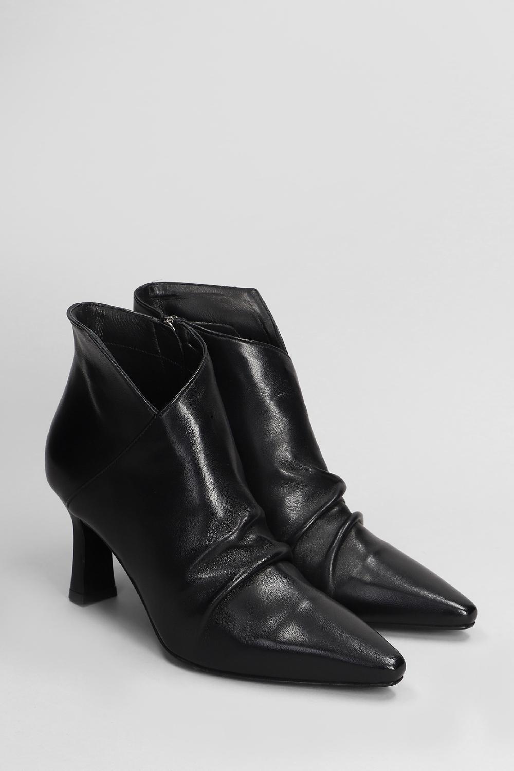 Deliberti Julie Dee Tronchetti Tacco Alto In Pelle Nera Cod. 407298 - Deliberti The Luxury Shopping