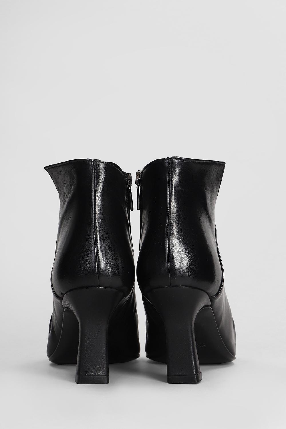 Deliberti Julie Dee Tronchetti Tacco Alto In Pelle Nera Cod. 407298 - Deliberti The Luxury Shopping