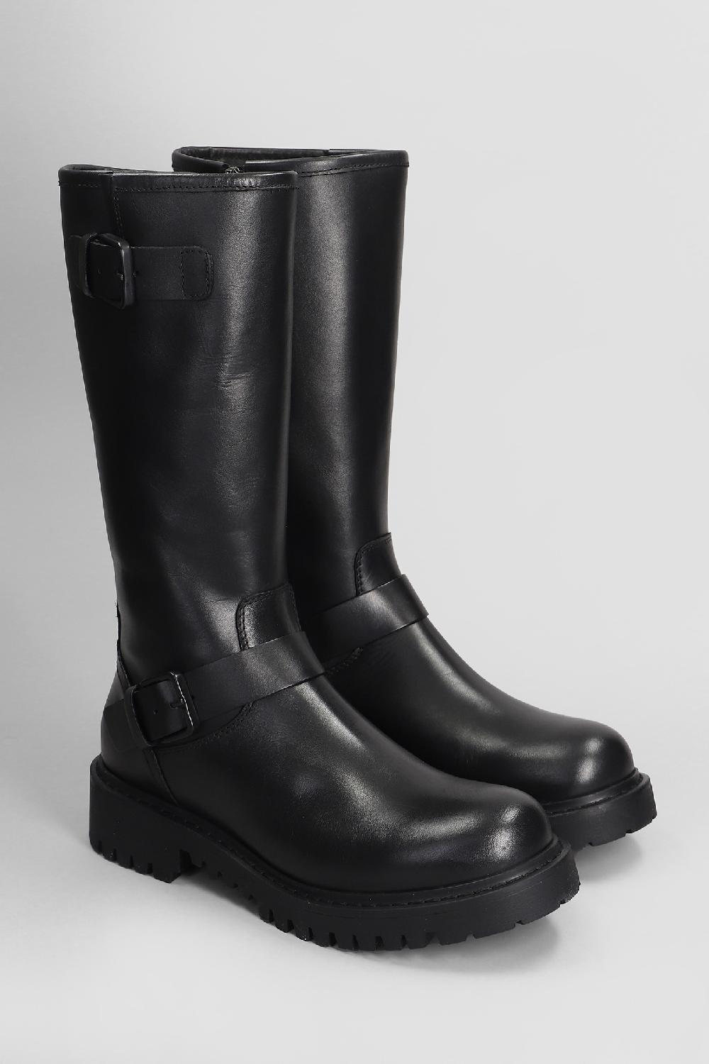 Deliberti Julie Dee Tronchetti Tacco Alto In Pelle Nera Cod. 406776 - Deliberti The Luxury Shopping