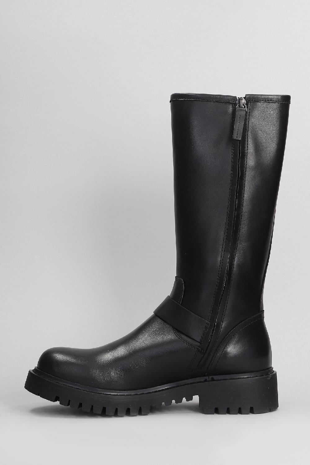 Deliberti Julie Dee Tronchetti Tacco Alto In Pelle Nera Cod. 406776 - Deliberti The Luxury Shopping