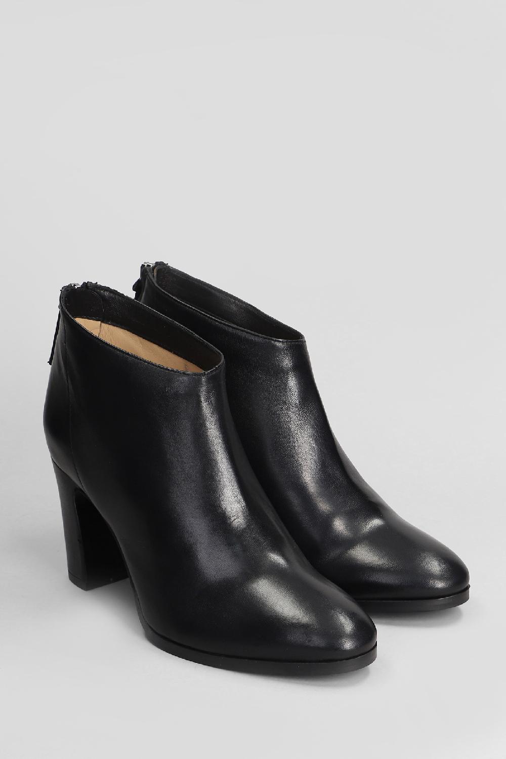 Deliberti Julie Dee Tronchetti Tacco Alto In Pelle Nera Cod. 406780 - Deliberti The Luxury Shopping