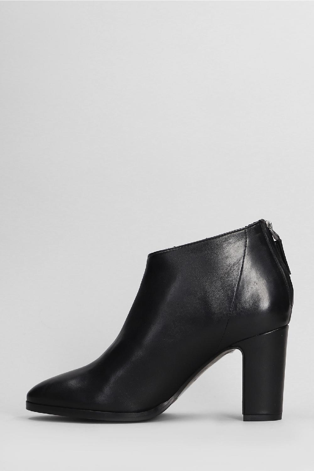 Deliberti Julie Dee Tronchetti Tacco Alto In Pelle Nera Cod. 406780 - Deliberti The Luxury Shopping