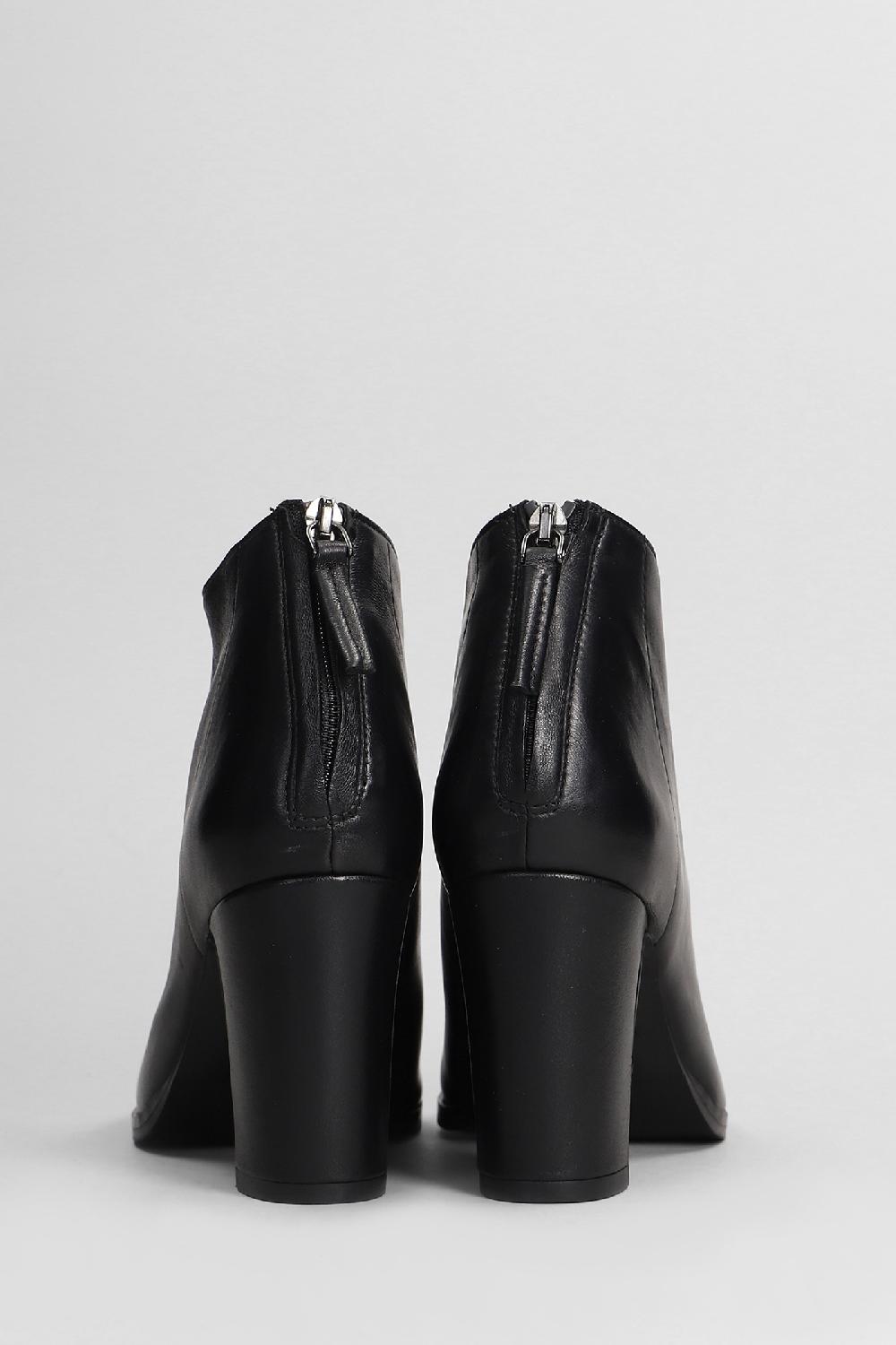 Deliberti Julie Dee Tronchetti Tacco Alto In Pelle Nera Cod. 406780 - Deliberti The Luxury Shopping