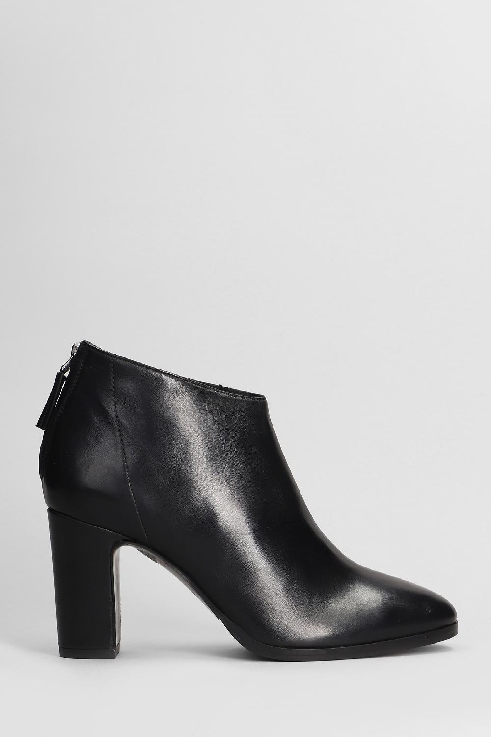 Deliberti Julie Dee Tronchetti tacco alto in pelle nera cod. 406780 - Deliberti The Luxury Shopping