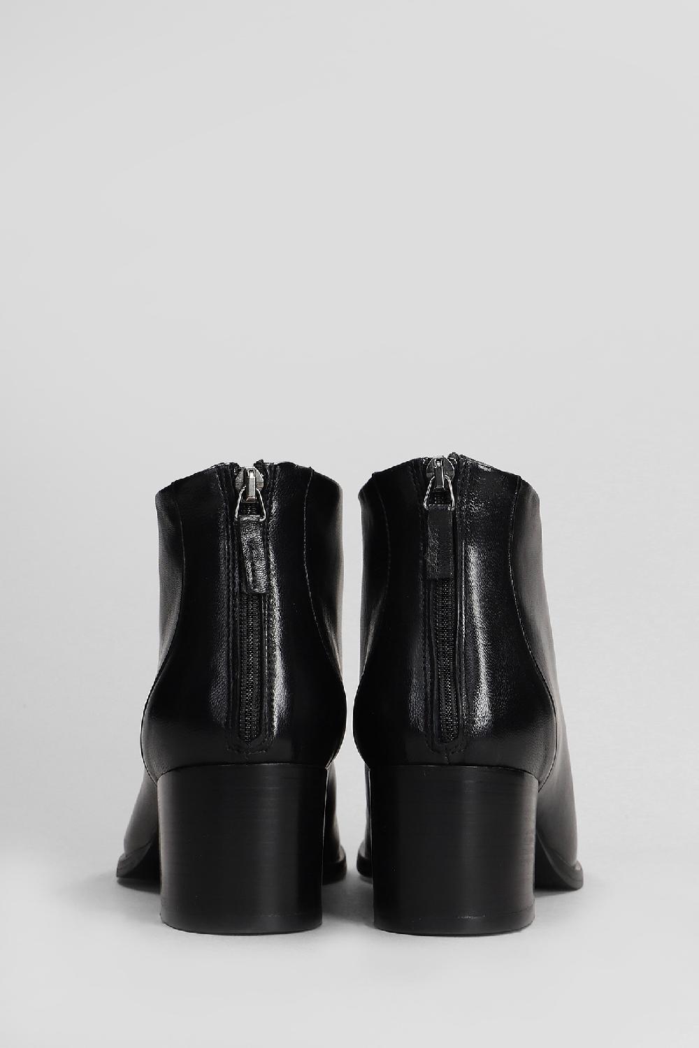 Deliberti Julie Dee Tronchetti Tacco Alto In Pelle Nera Cod. 409069 - Deliberti The Luxury Shopping