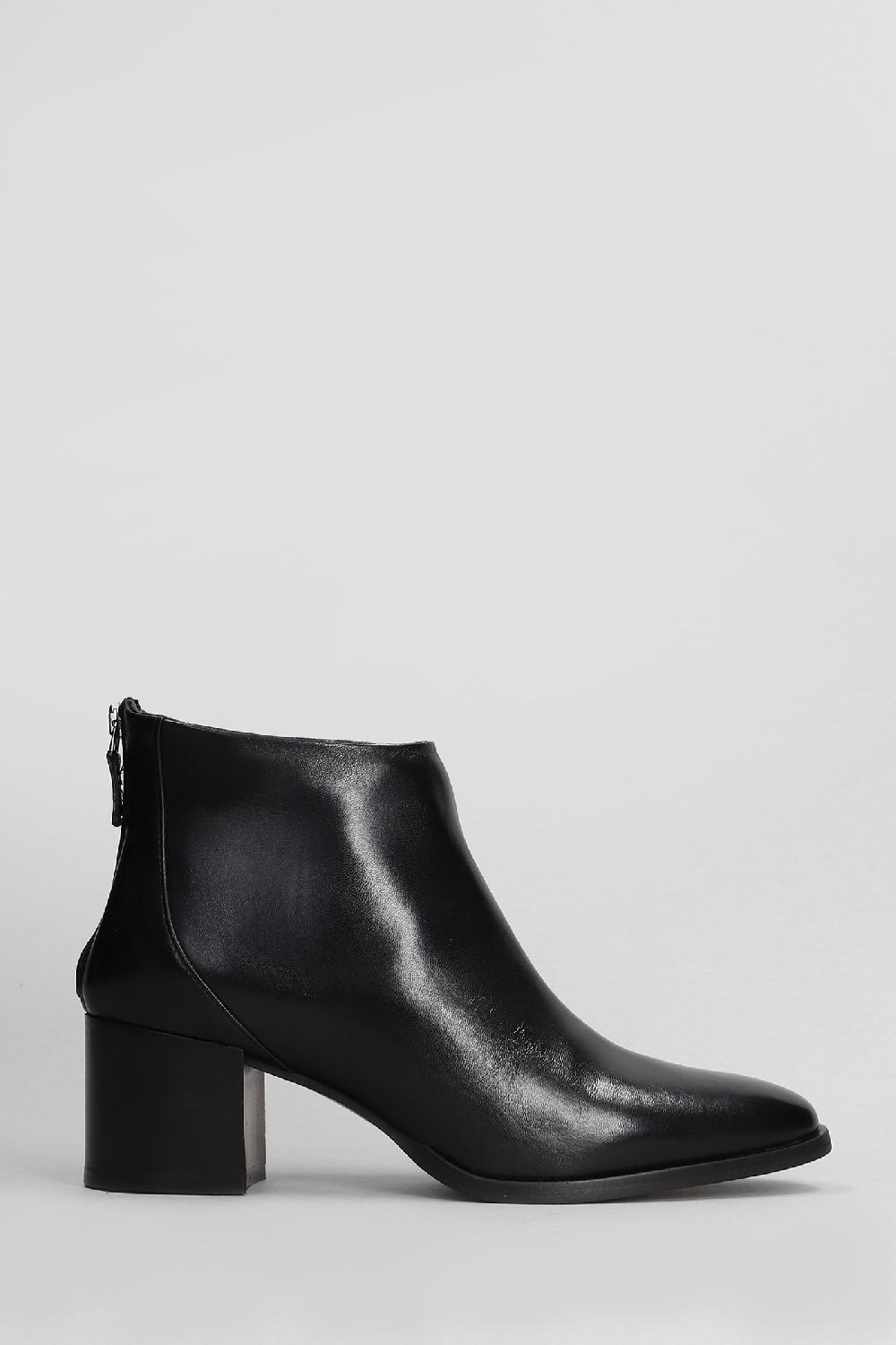 Deliberti Julie Dee Tronchetti tacco alto in pelle nera cod. 409069 - Deliberti The Luxury Shopping