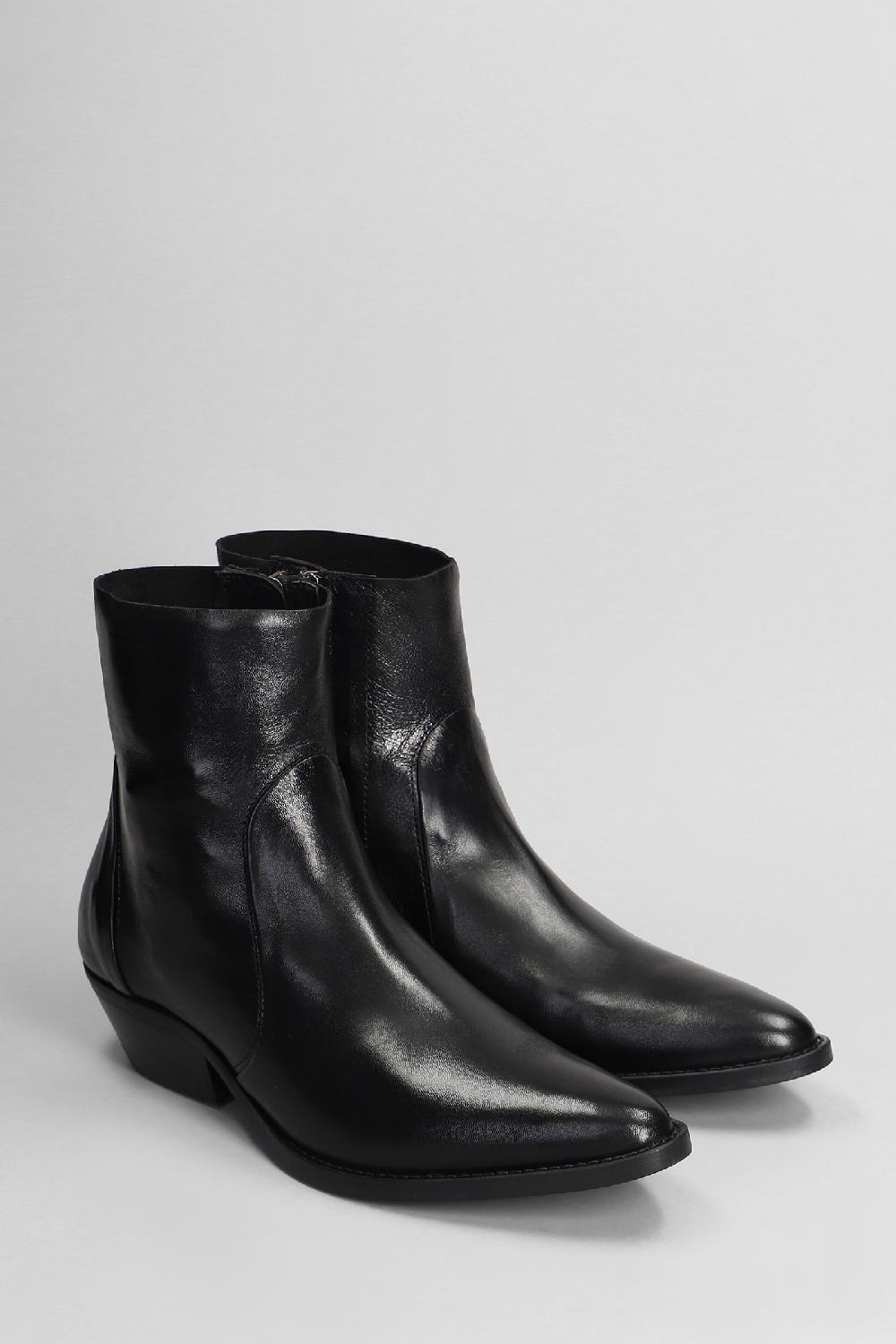Deliberti Julie Dee Tronchetti Tacco Alto In Pelle Nera Cod. 406787 - Deliberti The Luxury Shopping
