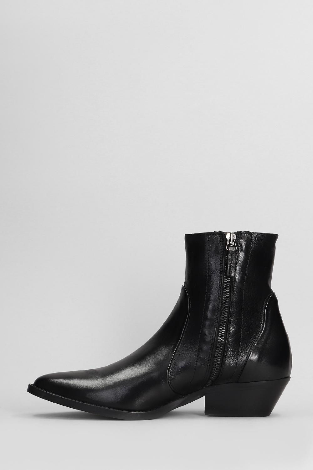 Deliberti Julie Dee Tronchetti Tacco Alto In Pelle Nera Cod. 406787 - Deliberti The Luxury Shopping