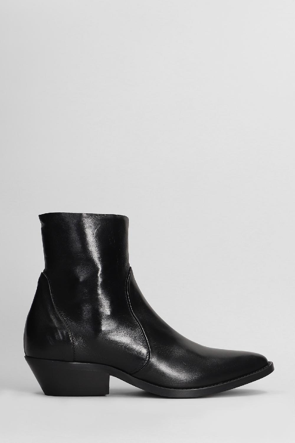 Deliberti Julie Dee Tronchetti tacco alto in pelle nera cod. 406787 - Deliberti The Luxury Shopping