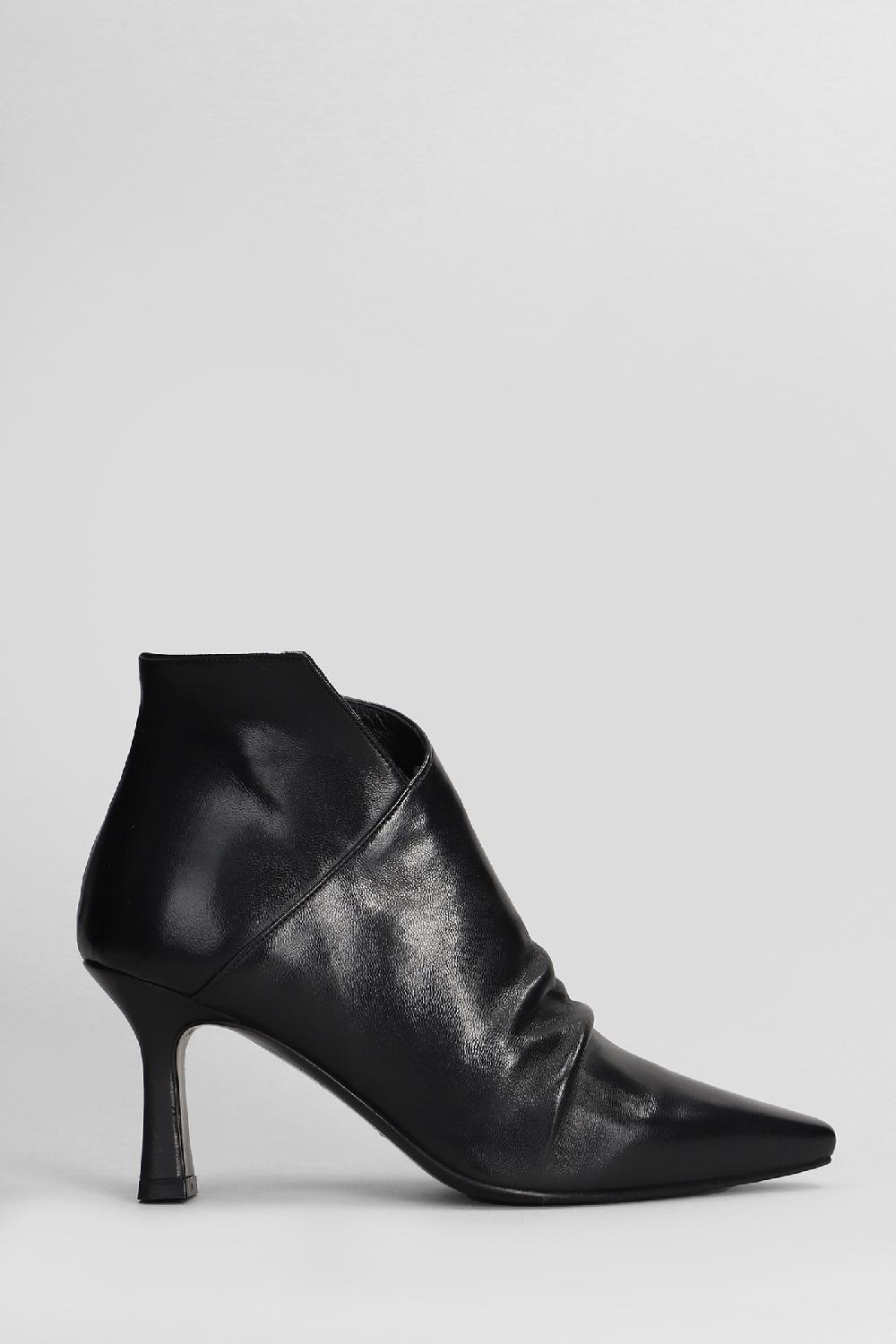 Deliberti Julie Dee Tronchetti tacco alto in pelle nera cod. 407298 - Deliberti The Luxury Shopping
