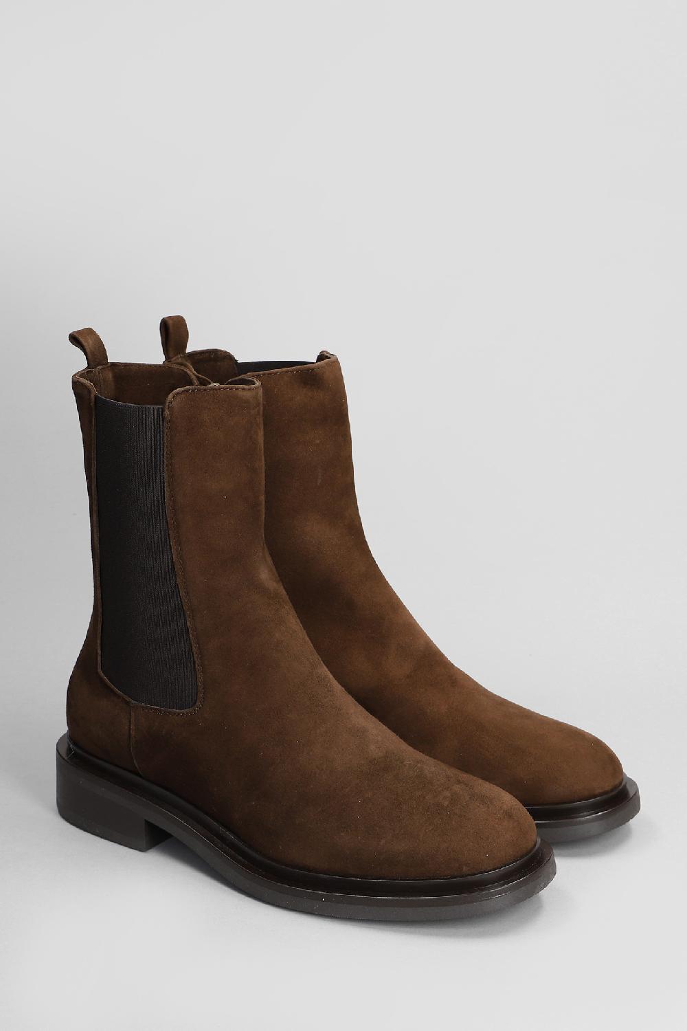 Deliberti Julie Dee Tronchetti Tacco Basso In Camoscio Marrone Cod. 406895 - Deliberti The Luxury Shopping