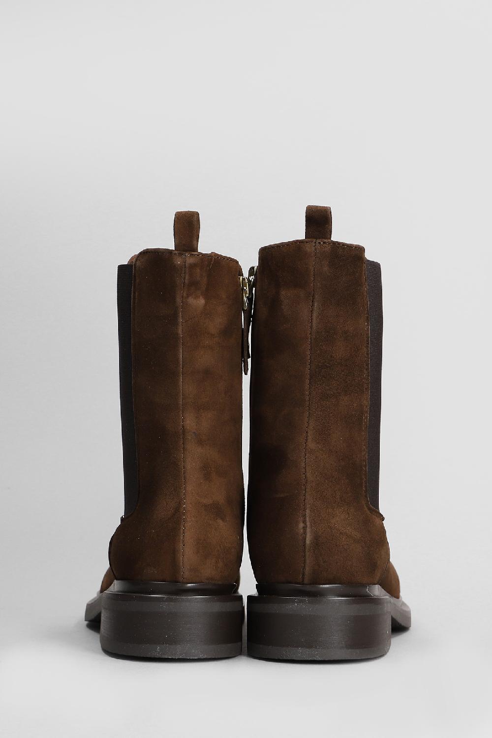 Deliberti Julie Dee Tronchetti Tacco Basso In Camoscio Marrone Cod. 406895 - Deliberti The Luxury Shopping