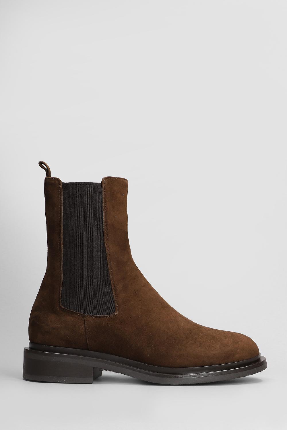 Deliberti Julie Dee Tronchetti tacco basso in camoscio marrone cod. 406895 - Deliberti The Luxury Shopping