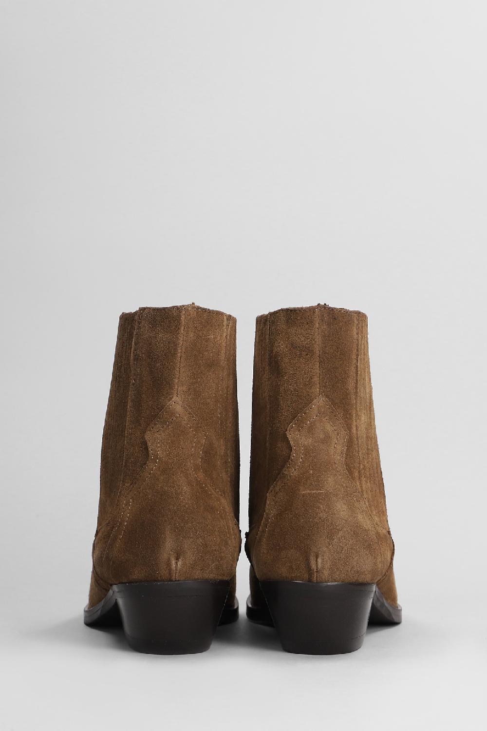 Deliberti Julie Dee Tronchetti Texani In Camoscio Marrone Cod. 406783 - Deliberti The Luxury Shopping