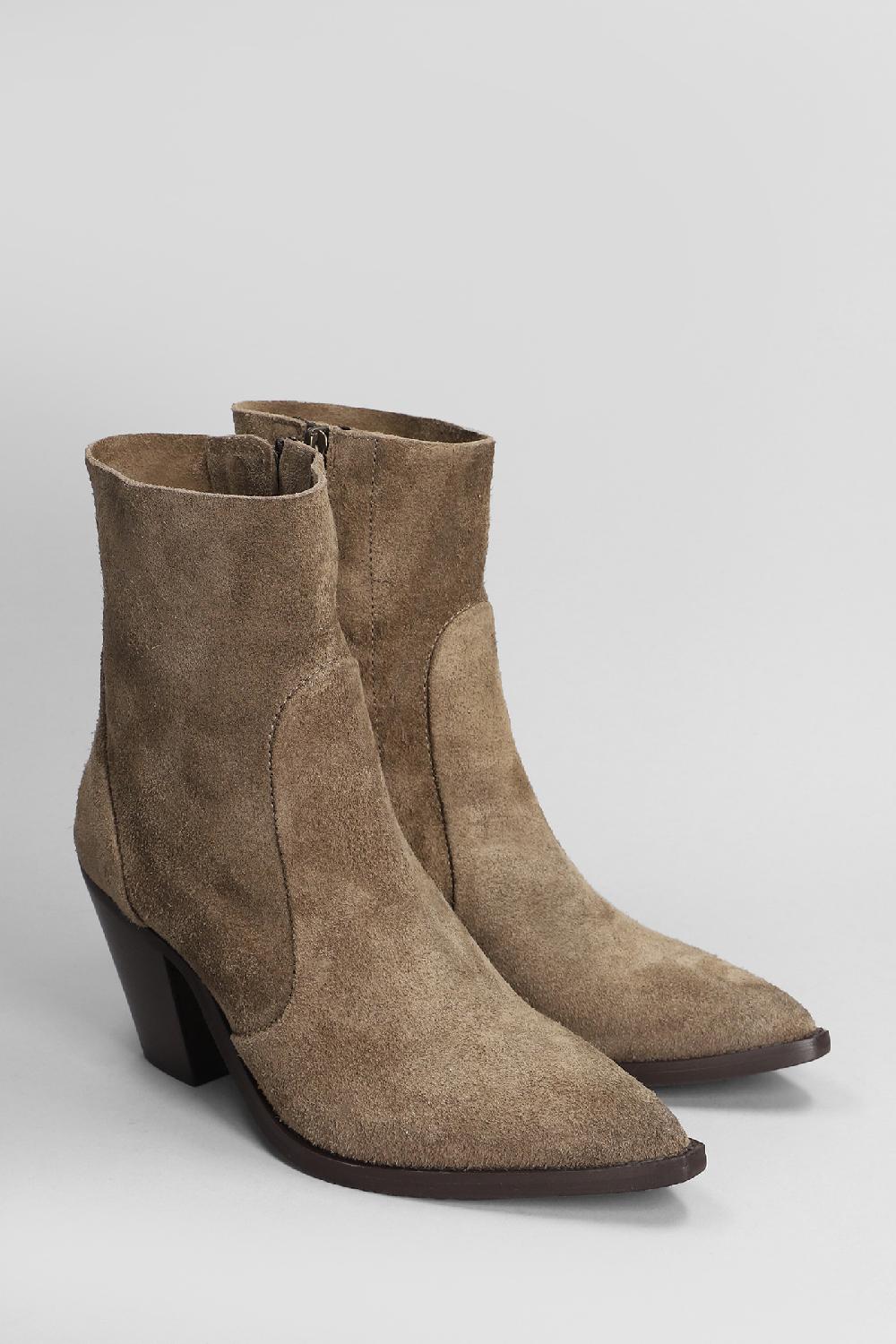 Deliberti Julie Dee Tronchetti Texani In Camoscio Marrone Cod. 406786 - Deliberti The Luxury Shopping