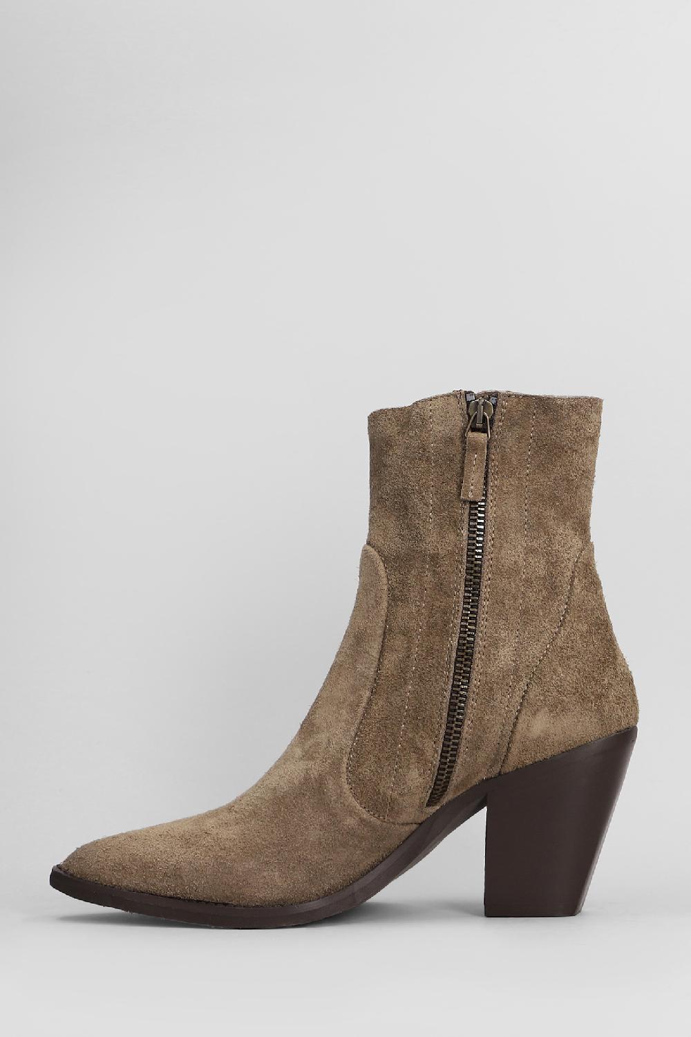 Deliberti Julie Dee Tronchetti Texani In Camoscio Marrone Cod. 406786 - Deliberti The Luxury Shopping
