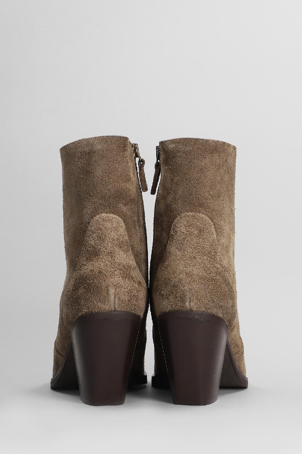 Deliberti Julie Dee Tronchetti Texani In Camoscio Marrone Cod. 406786 - Deliberti The Luxury Shopping