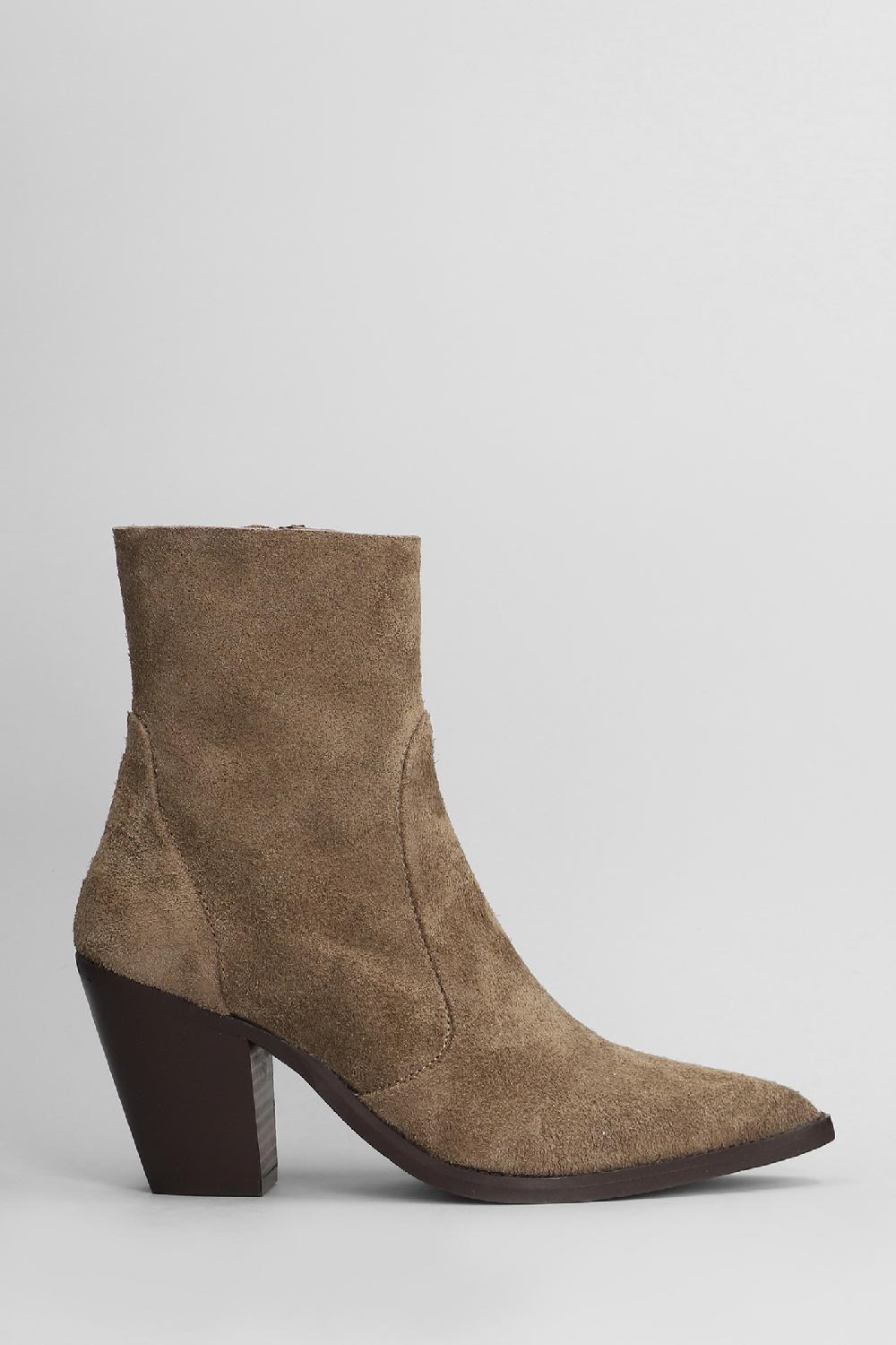 Deliberti Julie Dee Tronchetti texani in camoscio marrone cod. 406786 - Deliberti The Luxury Shopping