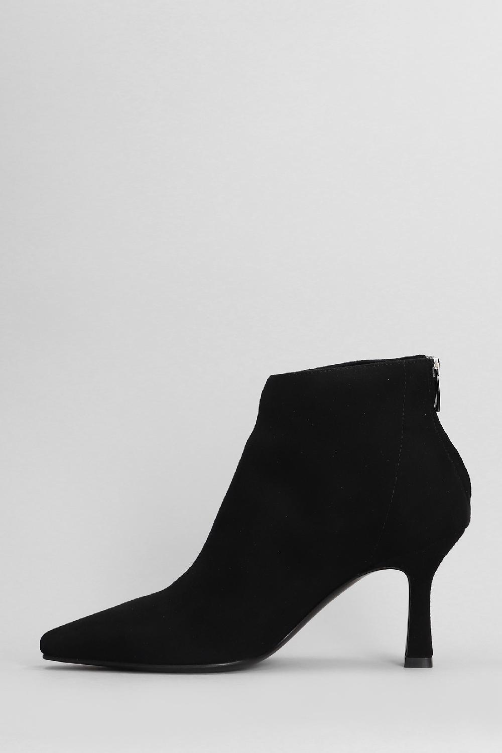 Deliberti Julie Dee Tronchetti Texani In Camoscio Nero Cod. 406817 - Deliberti The Luxury Shopping