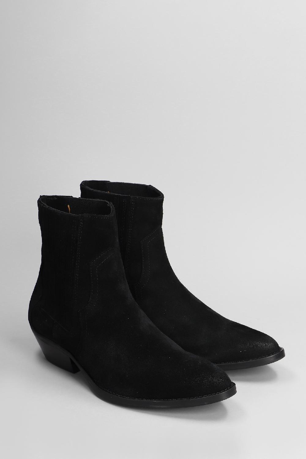 Deliberti Julie Dee Tronchetti Texani In Camoscio Nero Cod. 406782 - Deliberti The Luxury Shopping