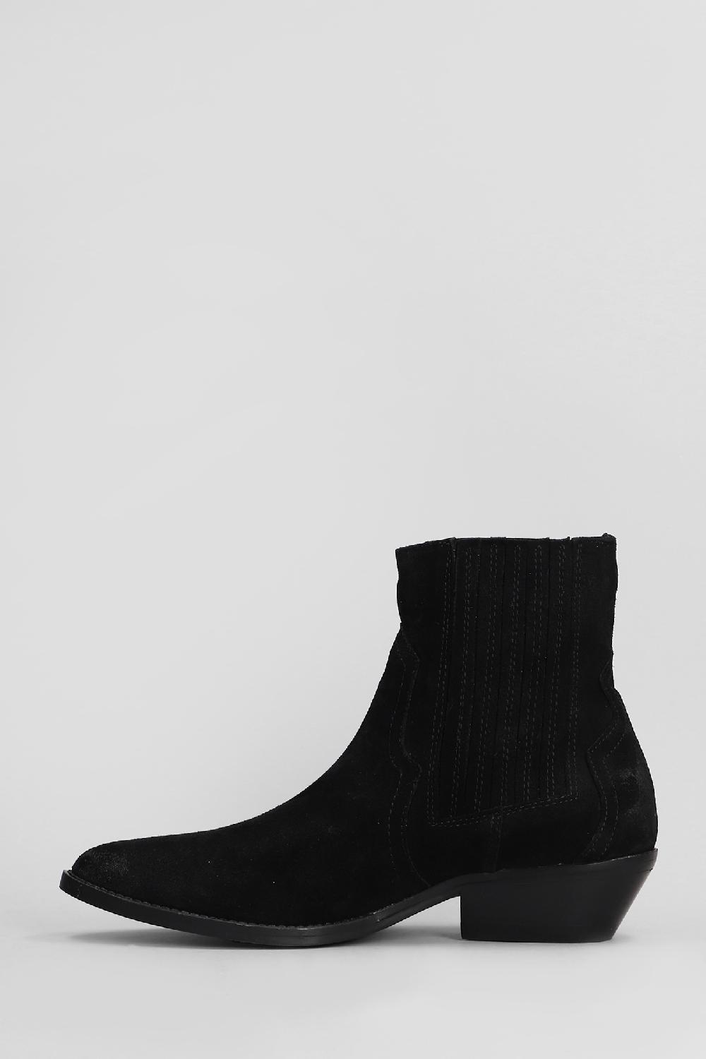 Deliberti Julie Dee Tronchetti Texani In Camoscio Nero Cod. 406782 - Deliberti The Luxury Shopping