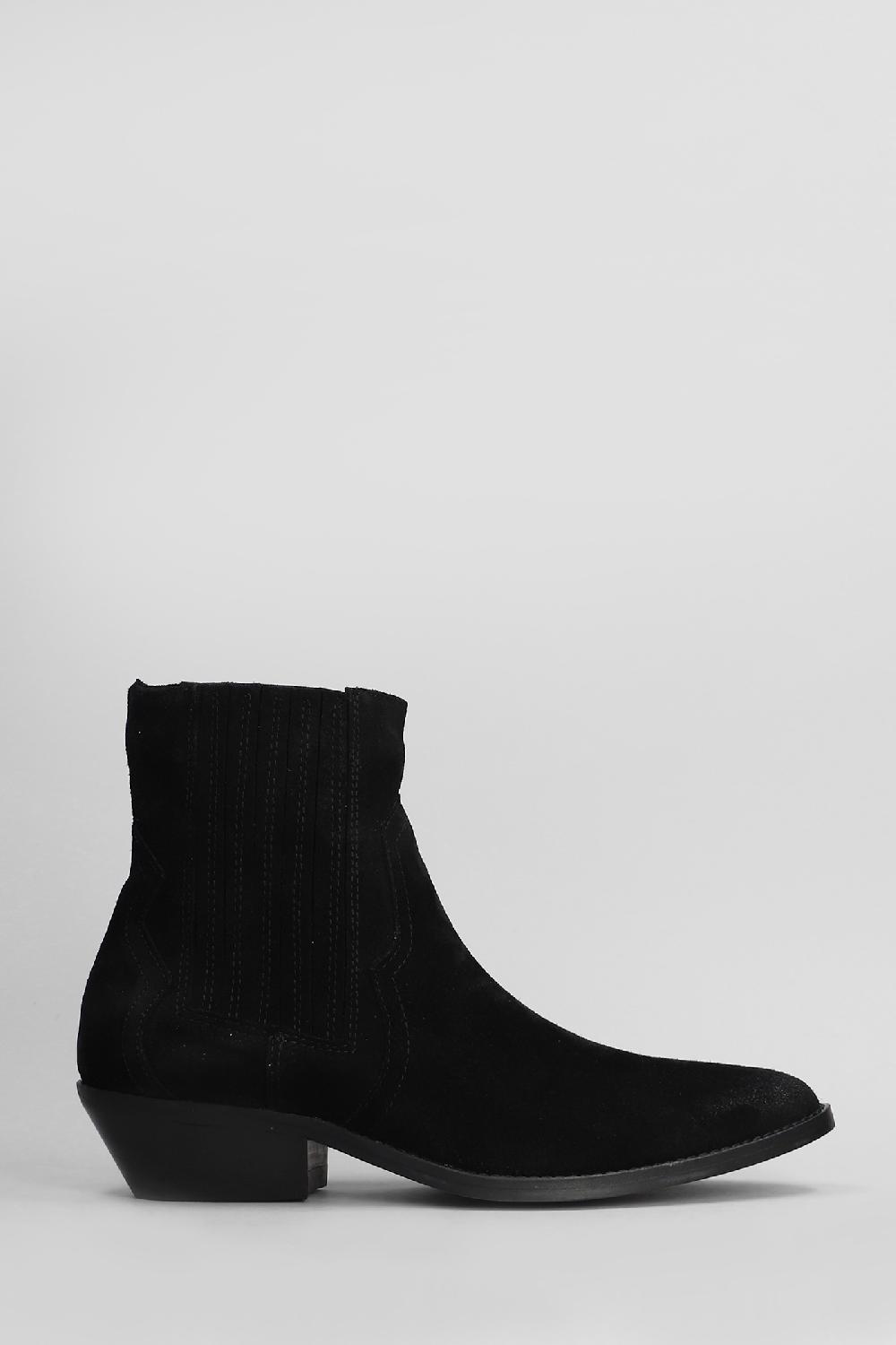 Deliberti Julie Dee Tronchetti texani in camoscio nero cod. 406782 - Deliberti The Luxury Shopping