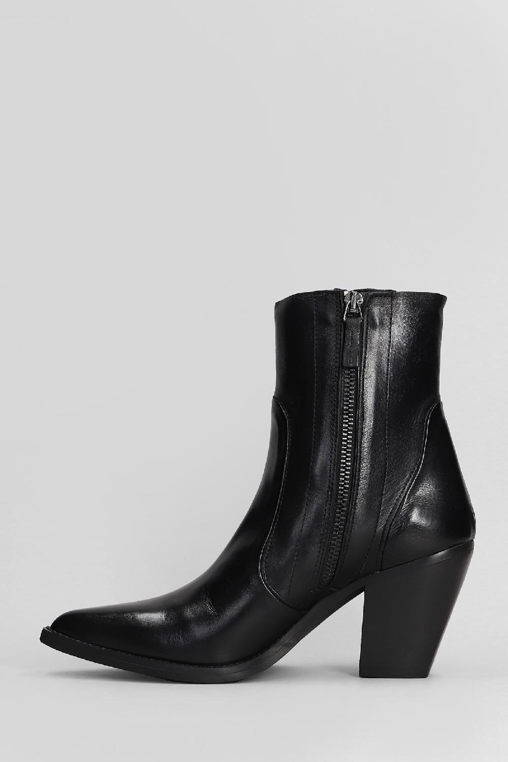 Deliberti Julie Dee Tronchetti Texani In Pelle Nera Cod. 406785 - Deliberti The Luxury Shopping