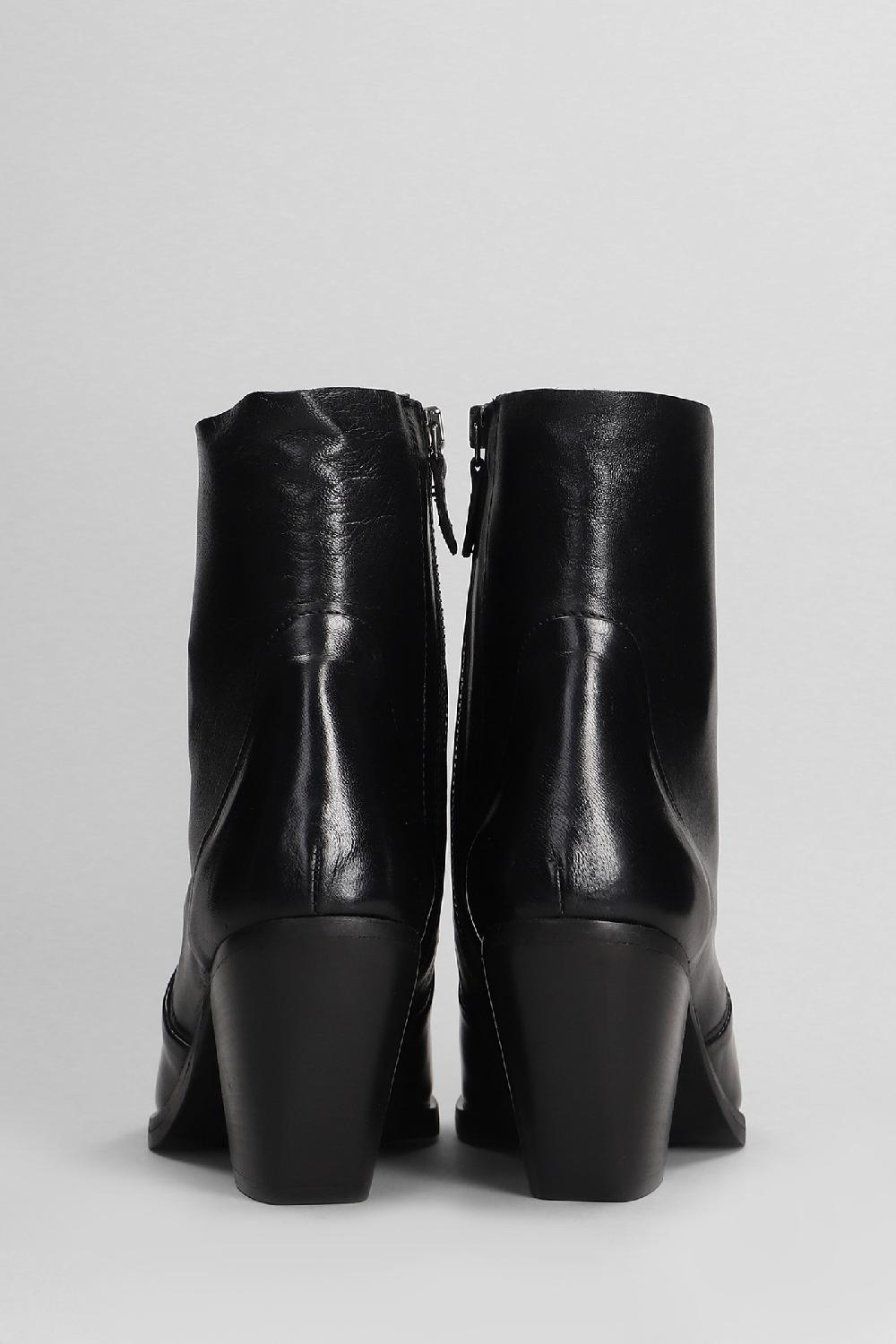 Deliberti Julie Dee Tronchetti Texani In Pelle Nera Cod. 406785 - Deliberti The Luxury Shopping