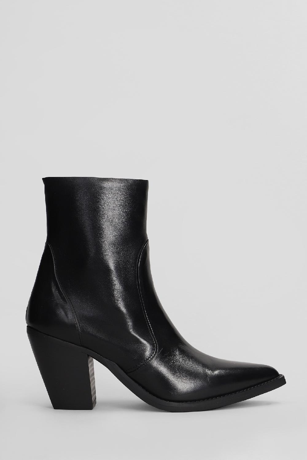 Deliberti Julie Dee Tronchetti texani in pelle nera cod. 406785 - Deliberti The Luxury Shopping