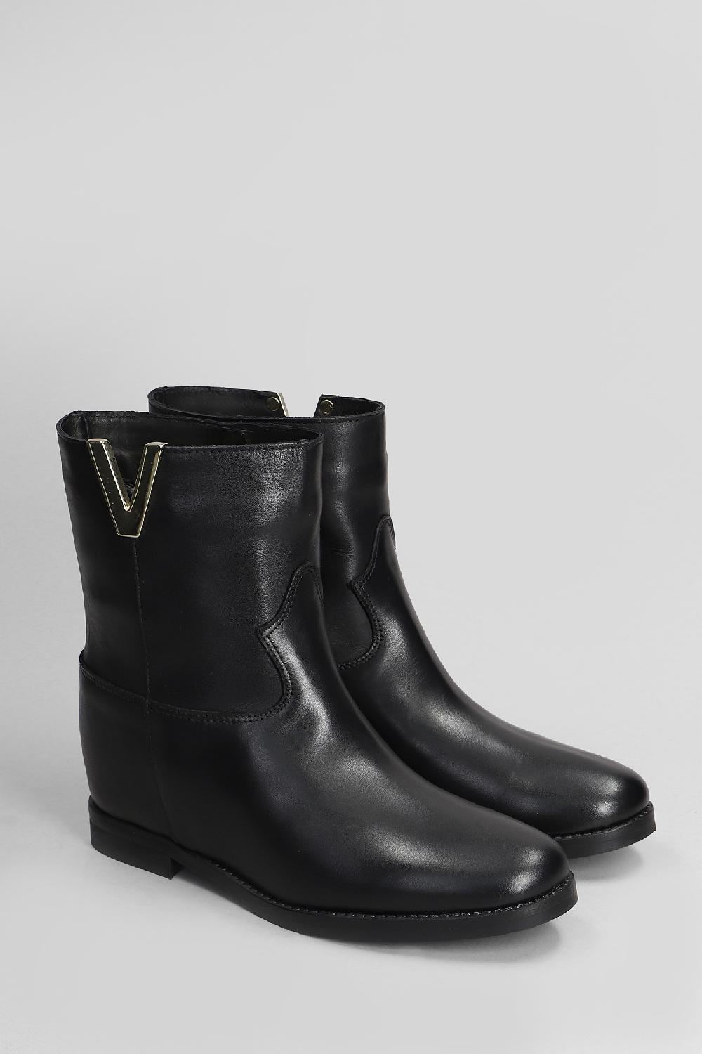 Deliberti Julie Dee Tronchetti Texani In Pelle Nera Cod. 406899 - Deliberti The Luxury Shopping