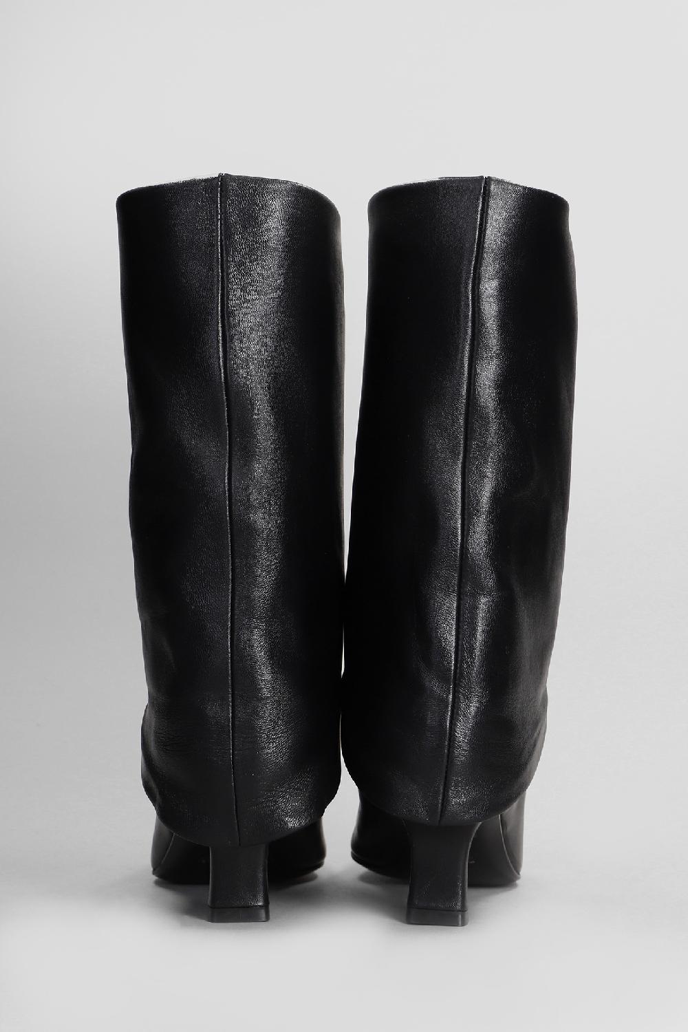Deliberti Julie Dee Tronchetti Texani In Pelle Nera Cod. 406884 - Deliberti The Luxury Shopping