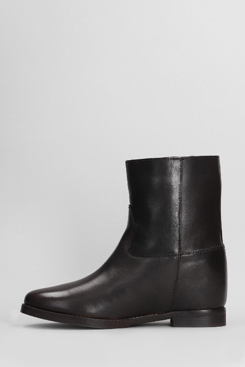 Deliberti Julie Dee Tronchetti Texani In Pelle Testa Di Moro Cod. 406764 - Deliberti The Luxury Shopping