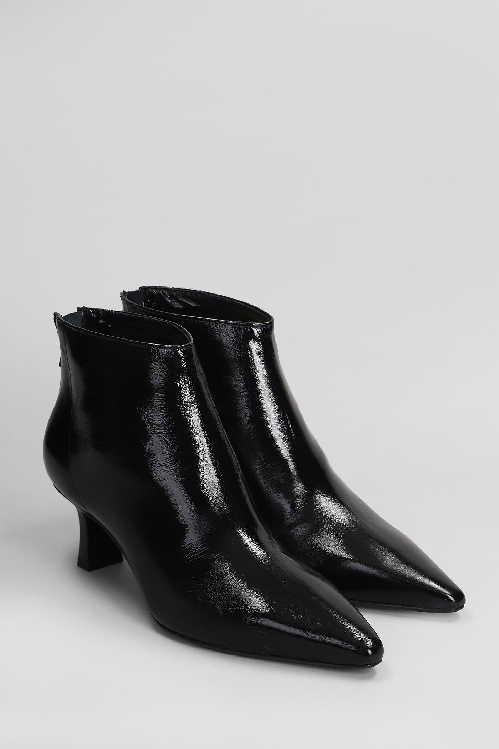 Deliberti Julie Dee Tronchetti Texani In Vernice Nera Cod. 406820 - Deliberti The Luxury Shopping