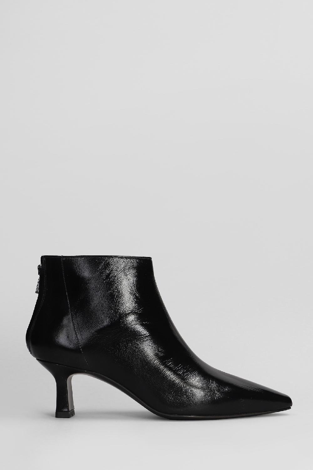 Deliberti Julie Dee Tronchetti texani in vernice nera cod. 406820 - Deliberti The Luxury Shopping
