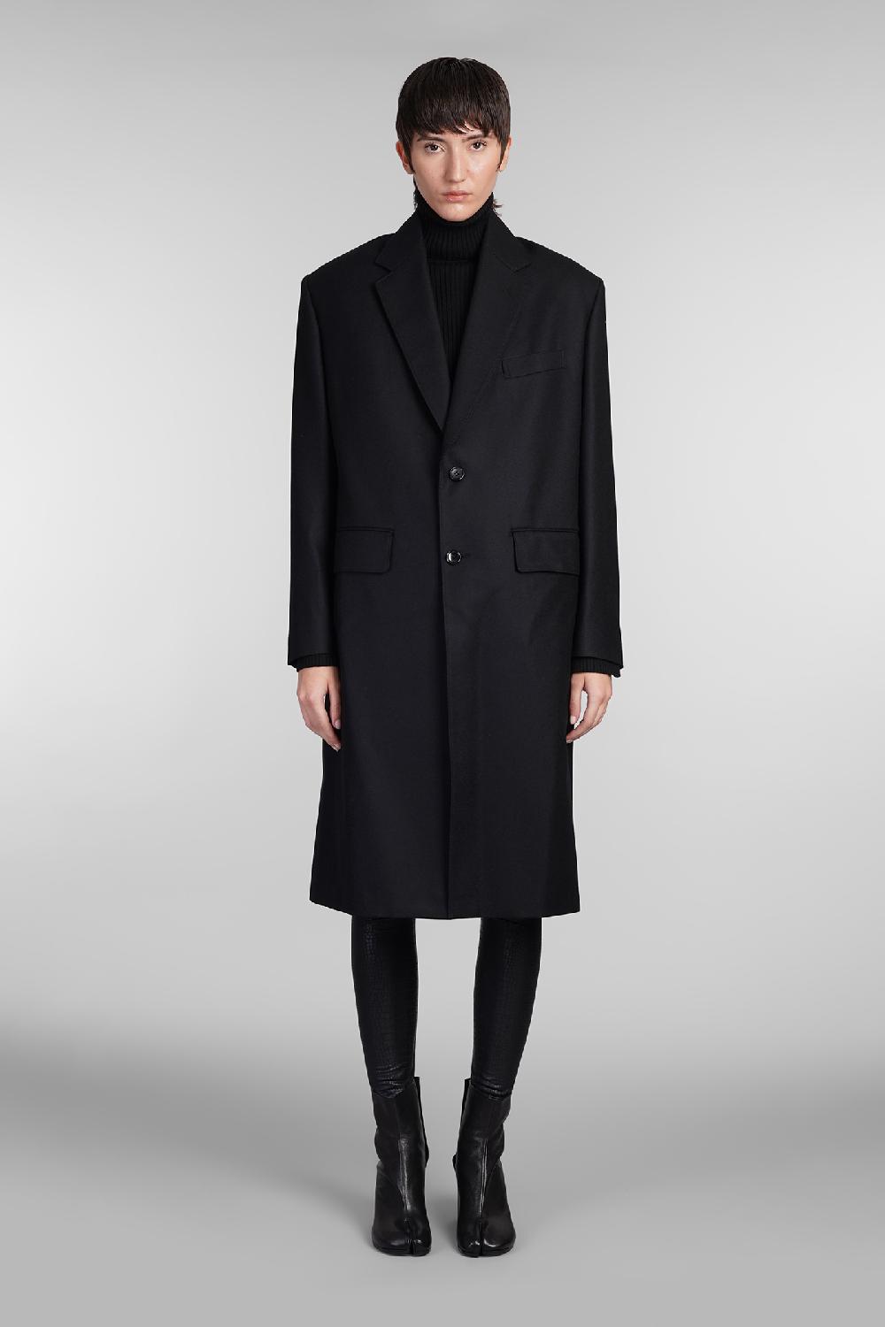 Deliberti Junya watanabe Cappotto in lana nera cod. 407130 - Deliberti The Luxury Shopping