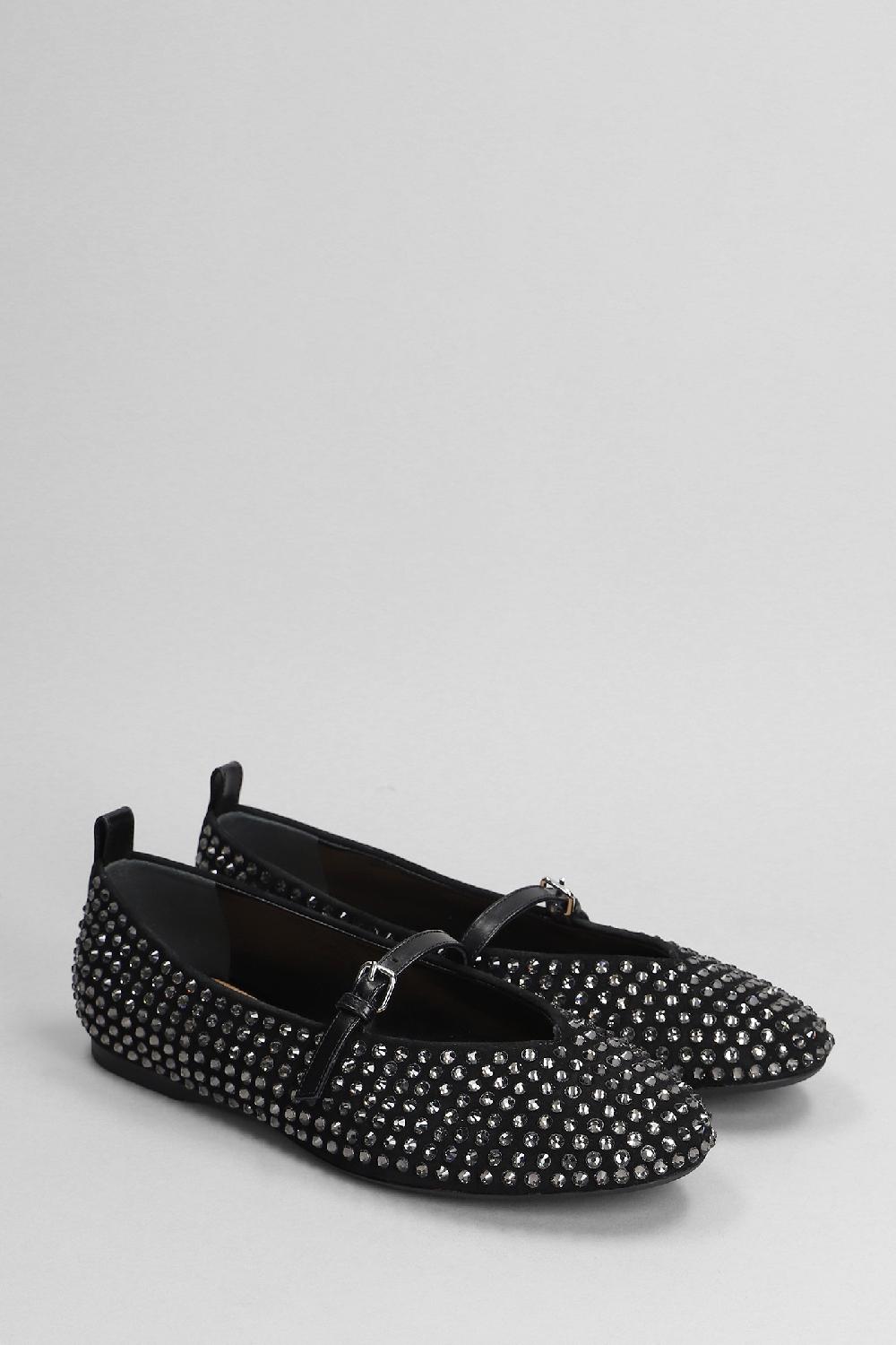 Deliberti JW Anderson Ballerine Ballerina Strass In Camoscio Nero Cod. 403435 - Deliberti The Luxury Shopping