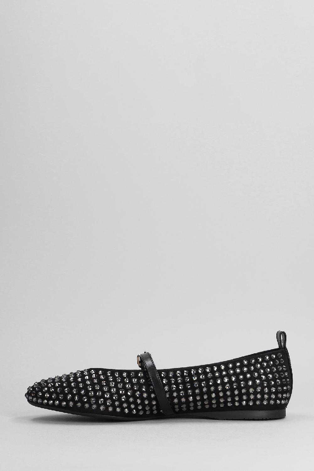 Deliberti JW Anderson Ballerine Ballerina Strass In Camoscio Nero Cod. 403435 - Deliberti The Luxury Shopping