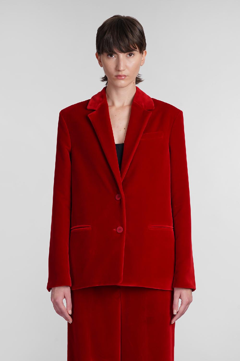 Deliberti JW Anderson Blazer in cotone rosso cod. 402577 - Deliberti The Luxury Shopping