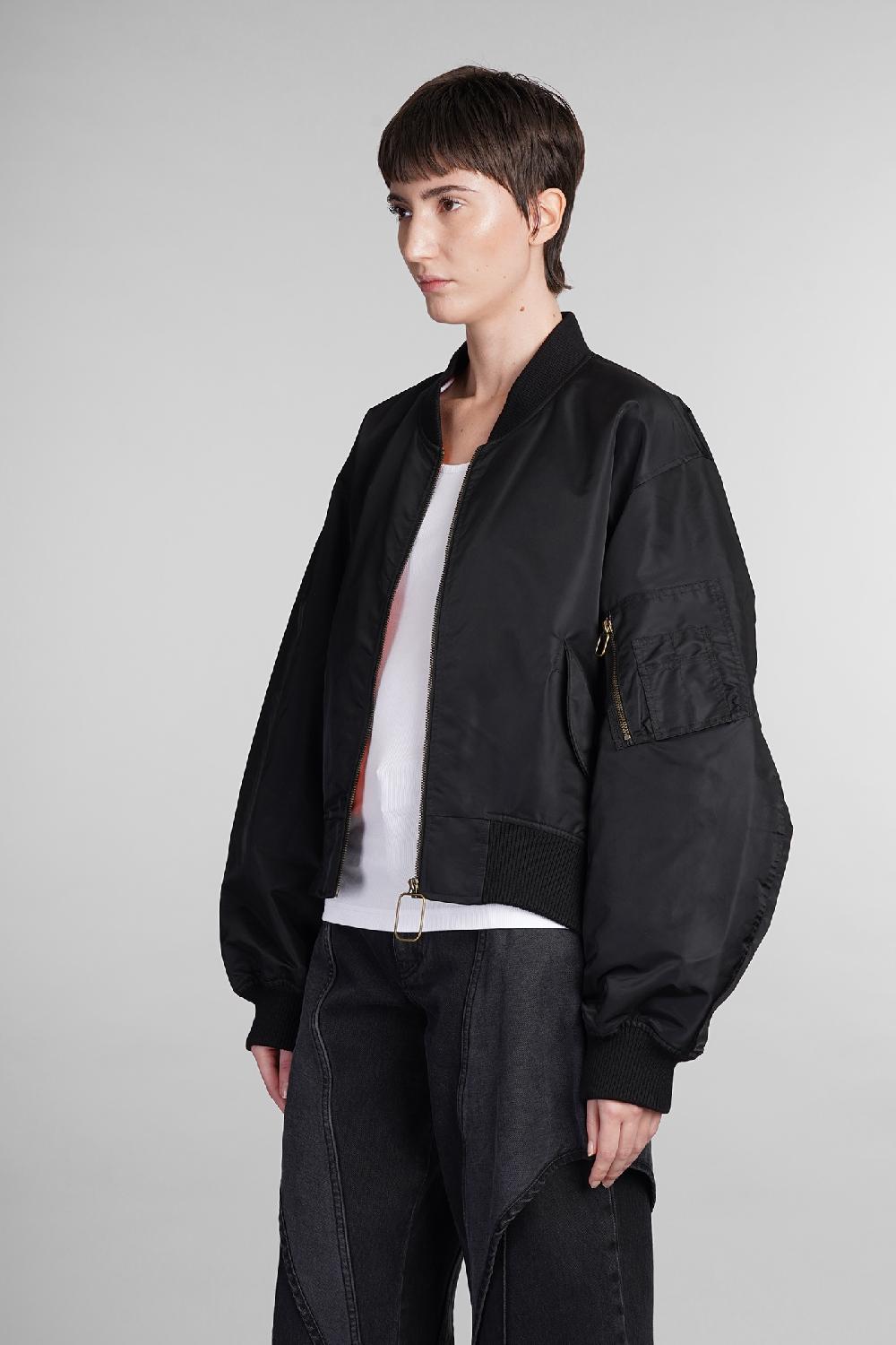 Deliberti JW Anderson Bomber In Nylon Nero Cod. 409979 - Deliberti The Luxury Shopping