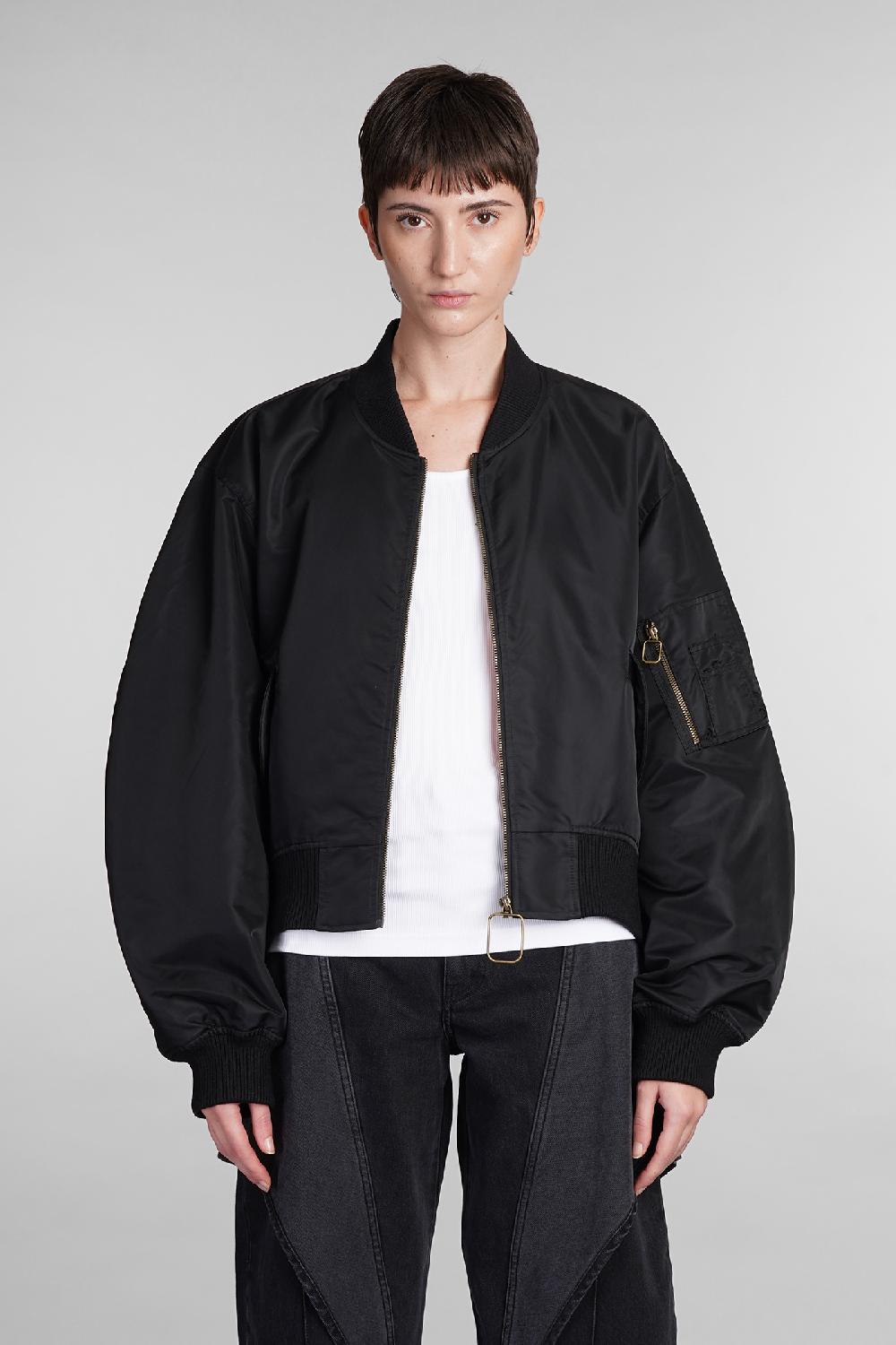 Deliberti JW Anderson Bomber in nylon nero cod. 409979 - Deliberti The Luxury Shopping